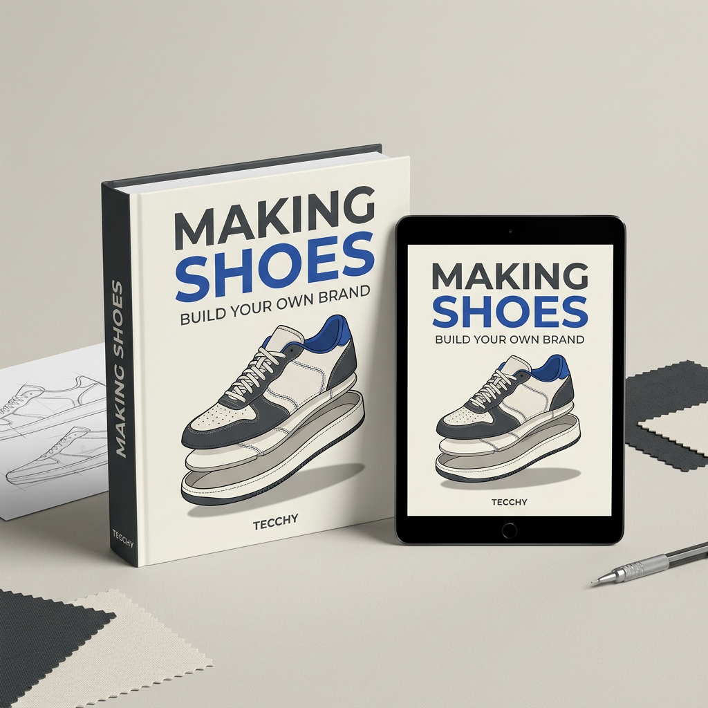 3D-style digital guide cover for Making Shoes and Building Your Own Brand