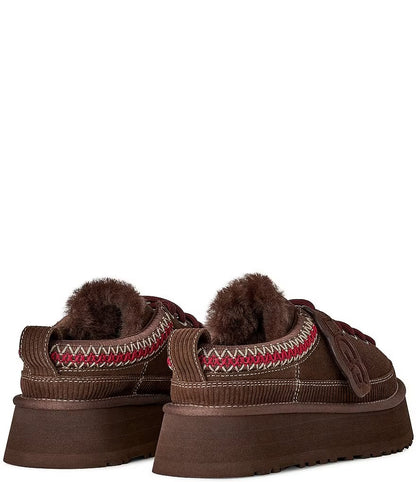 UGG Women's Heritage Lace-Up Suede Platform Slippers