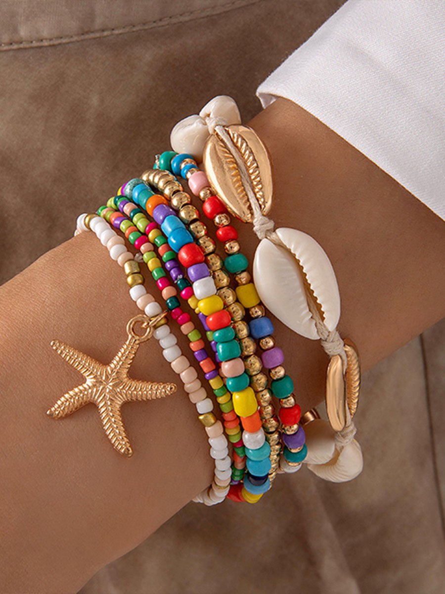 Boho Resort Style Shell Beaded Braided Bracelet