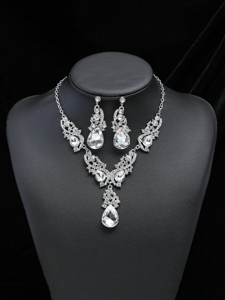 Exaggerated Temperament Necklace And Earrings Two-piece Set