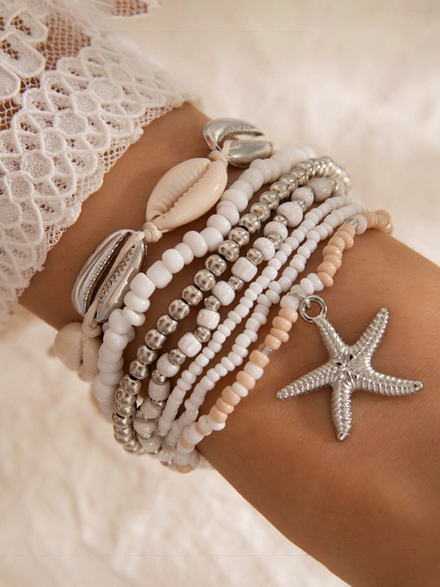 Boho Resort Style Shell Beaded Braided Bracelet