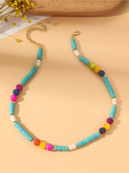 Retro Turquoise Jewelry Bohemian Ethnic Style Turquoise Necklace For Women