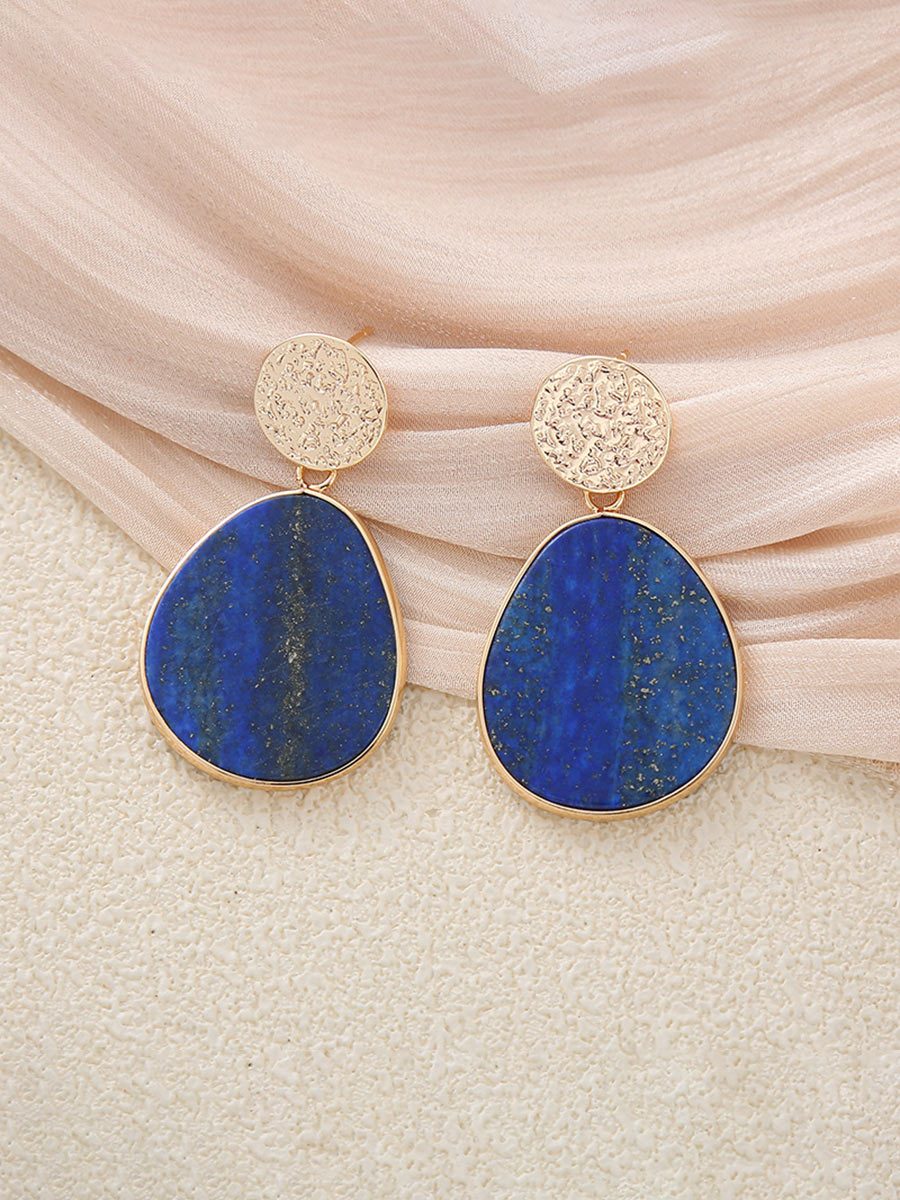 Women's Oval Multicolor Stone Earrings