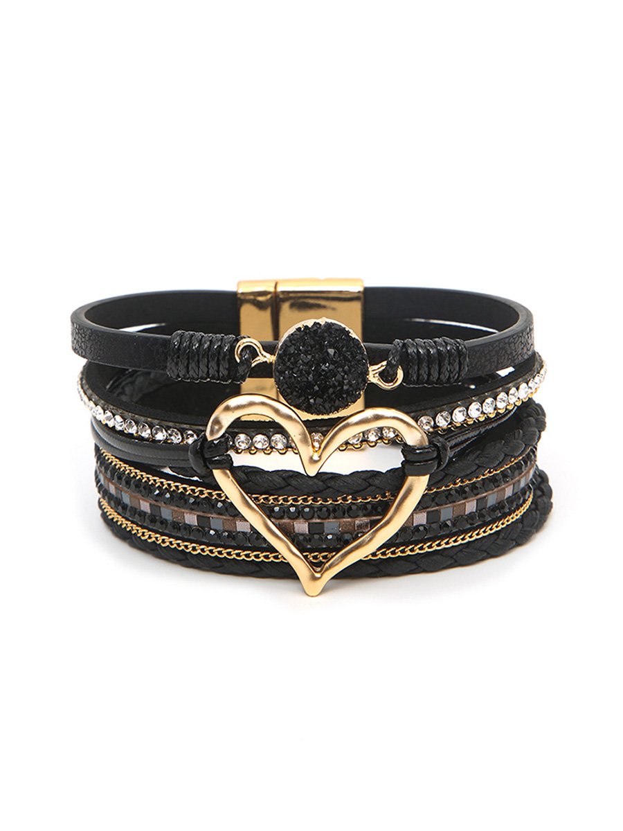 Bohemian Layered Leather Bracelet