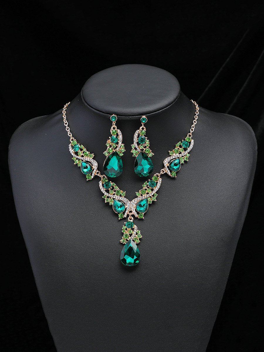 Exaggerated Temperament Necklace And Earrings Two-piece Set