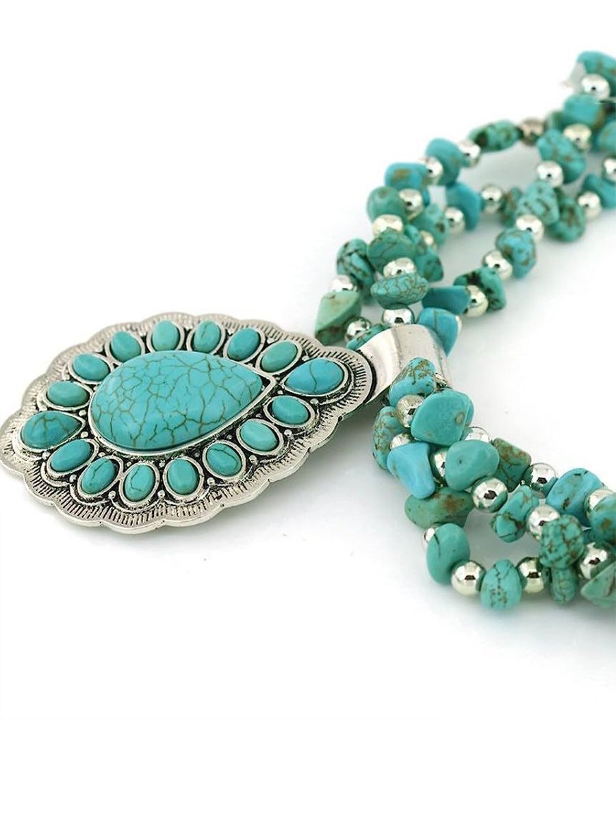 Boho Vintage Turquoise Necklace