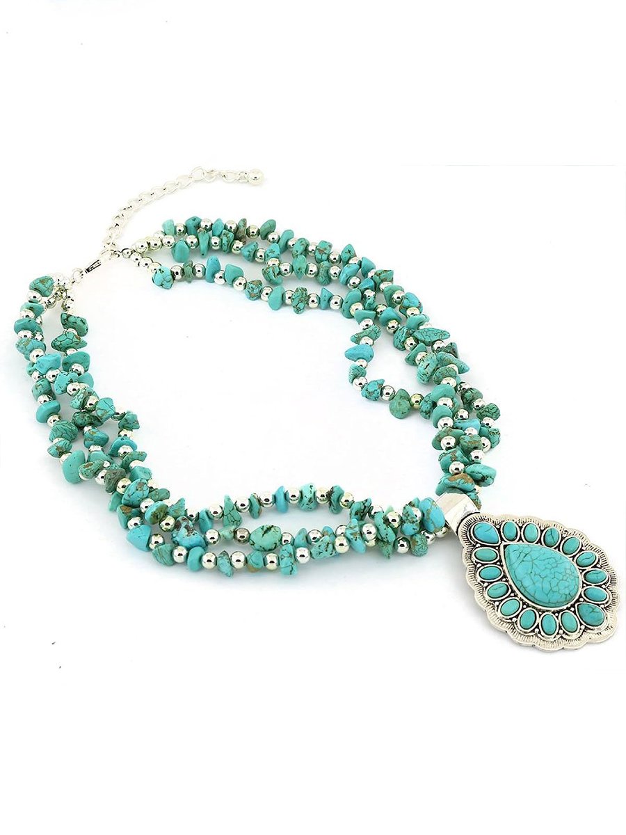 Boho Vintage Turquoise Necklace