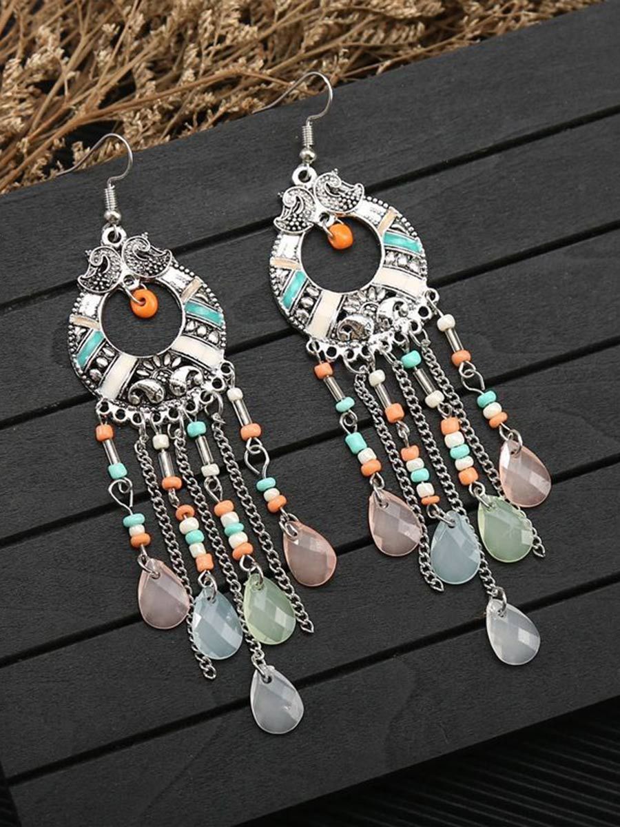 Women's Bohemian Long Tassel Earrings