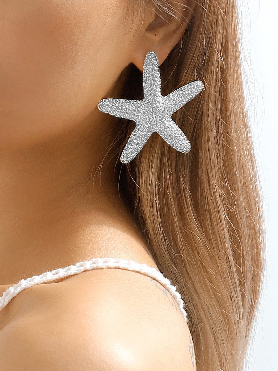 Women's Starfish Pendant Earrings