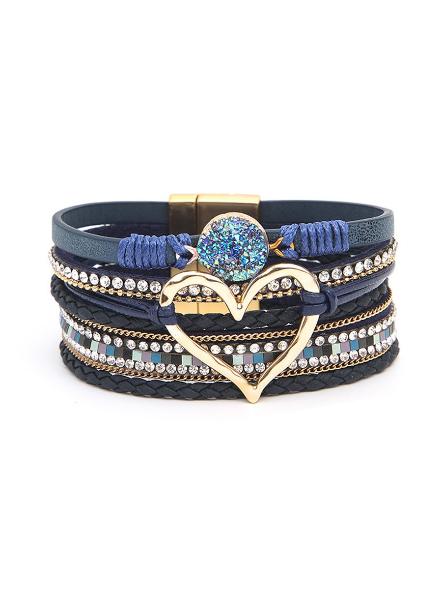 Bohemian Layered Leather Bracelet