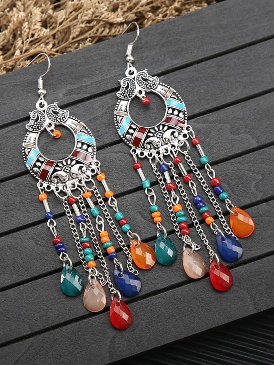 Women's Bohemian Long Tassel Earrings