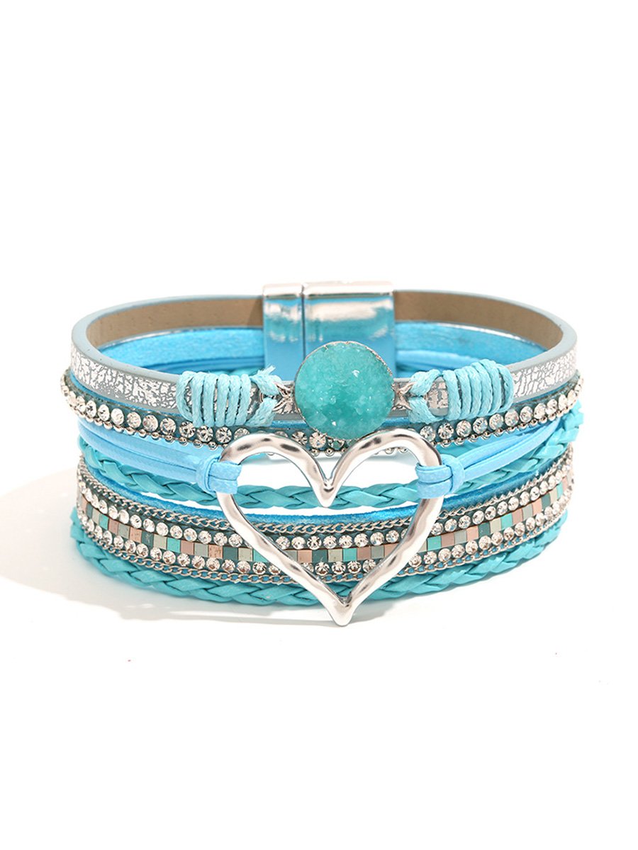 Bohemian Layered Leather Bracelet