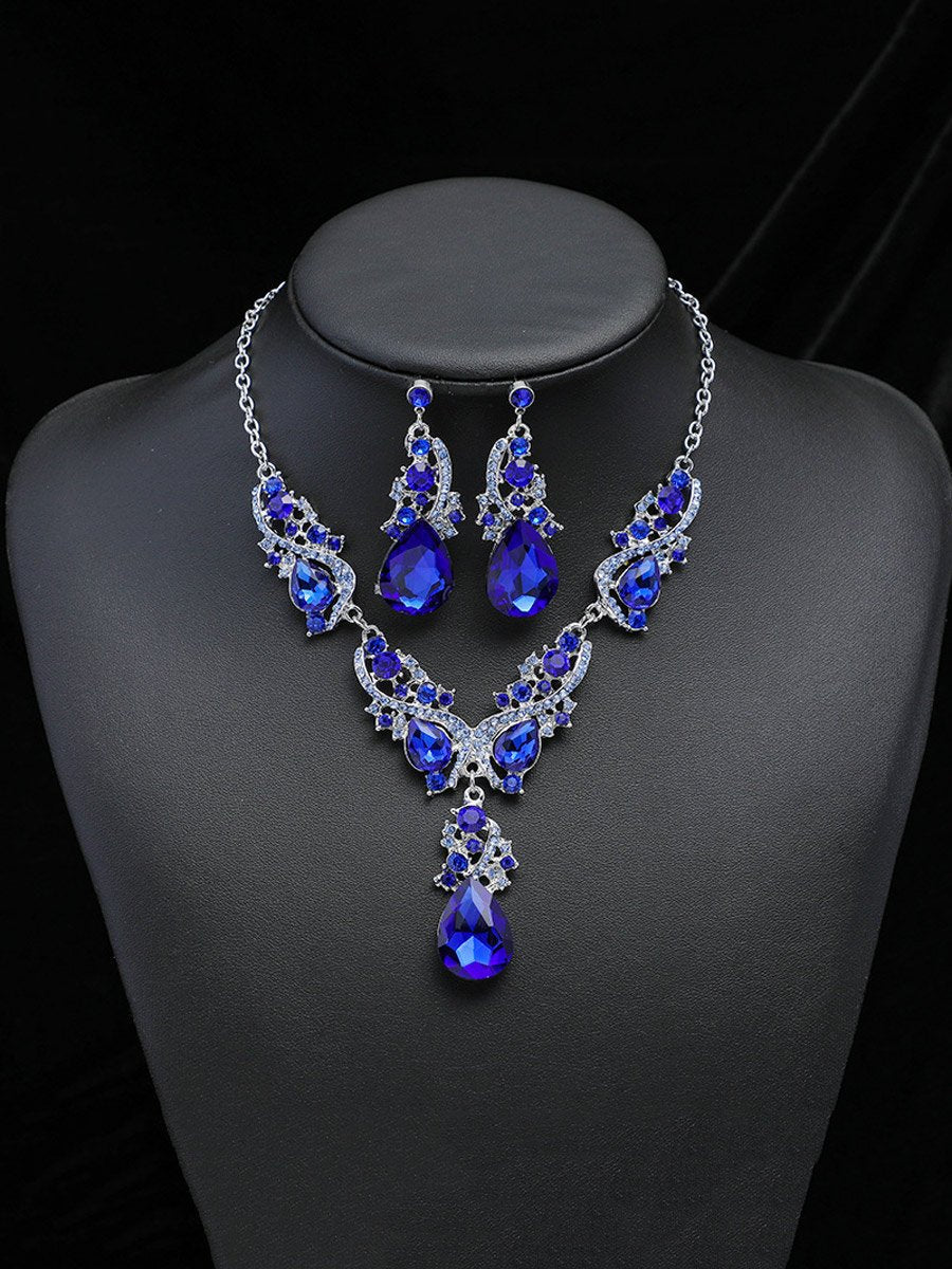 Exaggerated Temperament Necklace And Earrings Two-piece Set