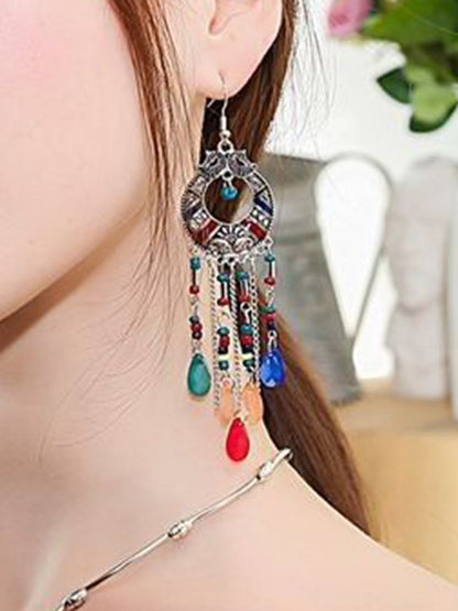 Women's Bohemian Long Tassel Earrings