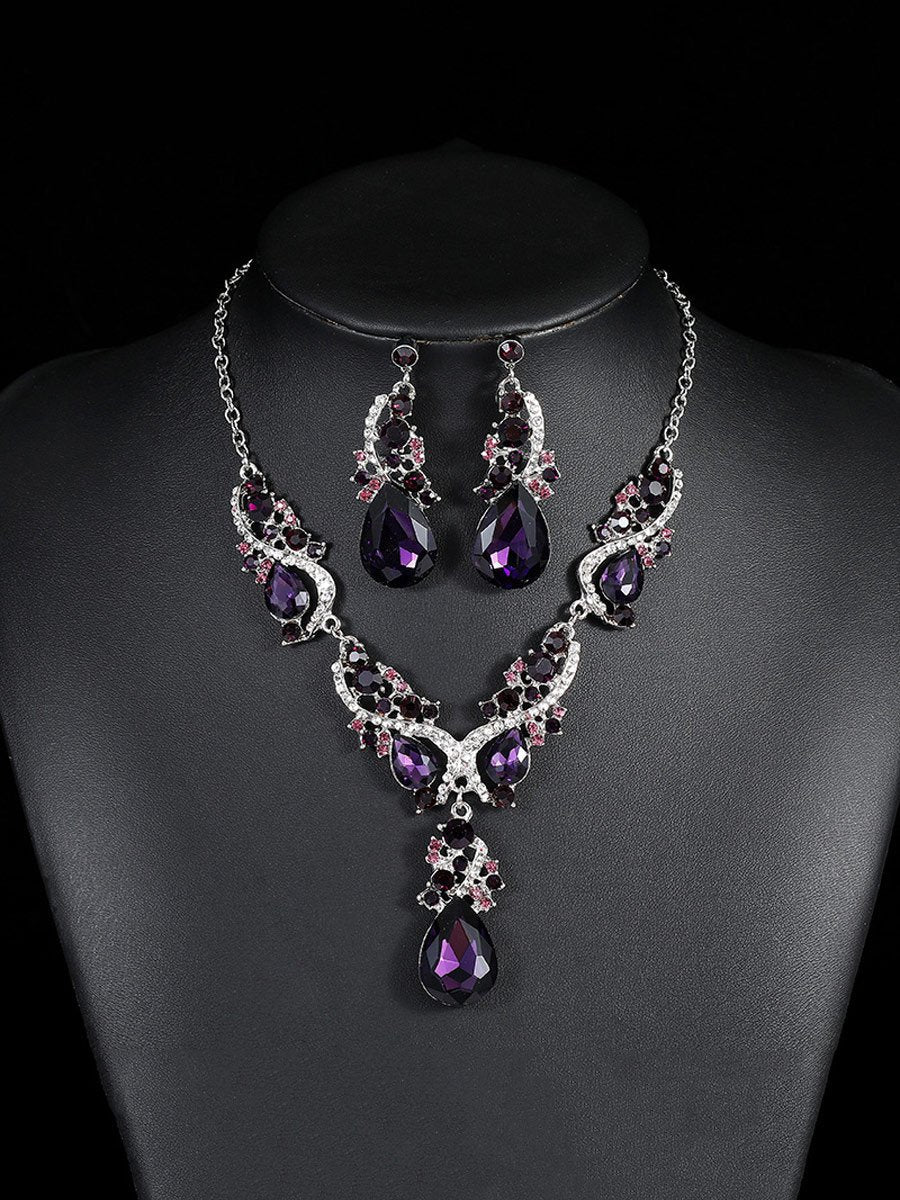 Exaggerated Temperament Necklace And Earrings Two-piece Set