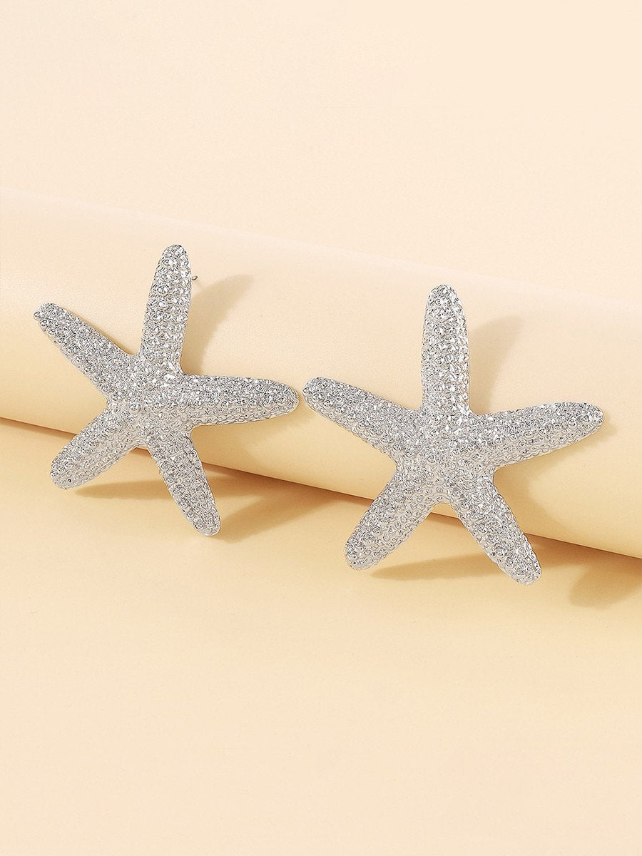 Women's Starfish Pendant Earrings