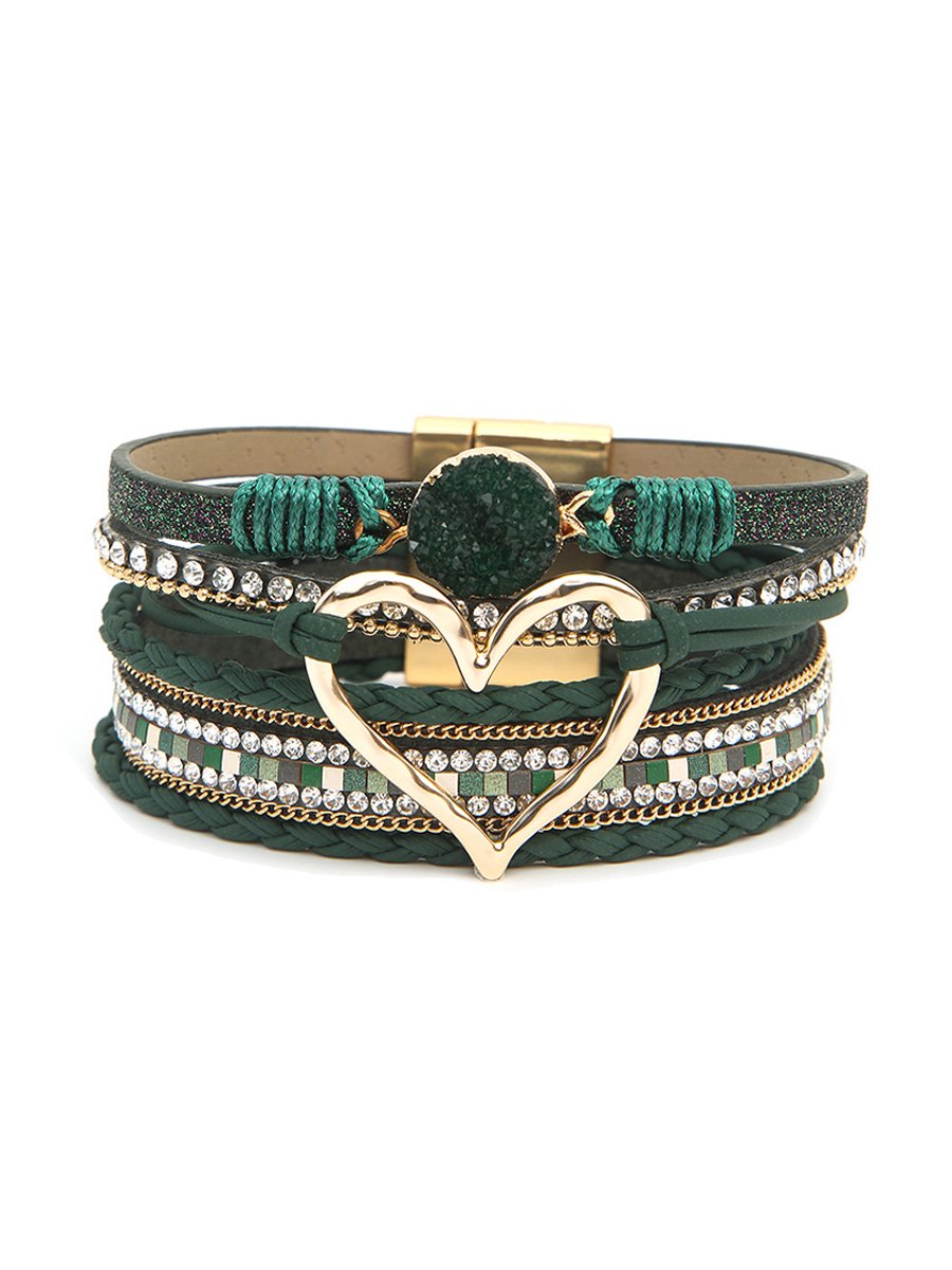 Bohemian Layered Leather Bracelet