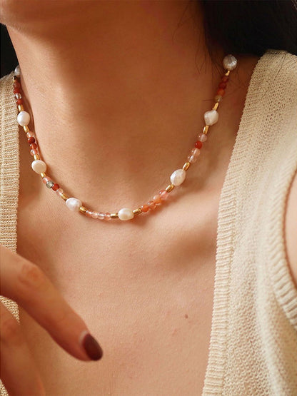 Women's Bohemian Pearl Bead Necklace