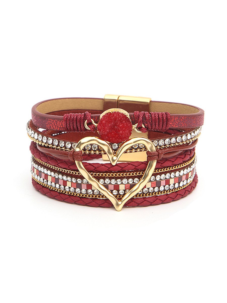 Bohemian Layered Leather Bracelet